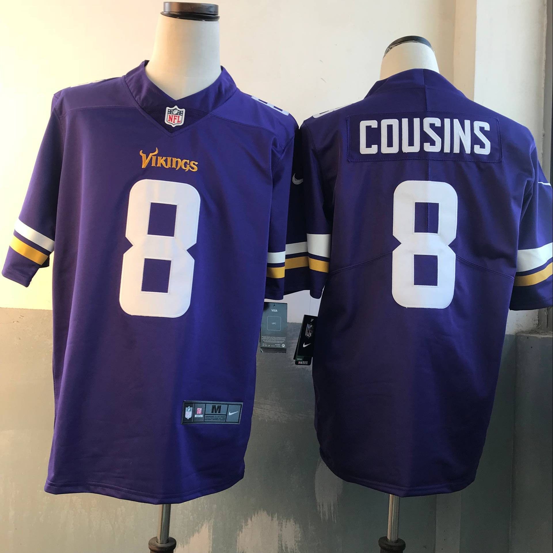 Men Minnesota Vikings #8 Cousins Purple Nike Vapor Untouchable Limited NFL Jerseys->->NFL Jersey